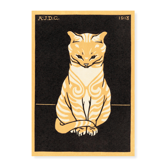 Sitting Cat By Julie de Graag - Art Print