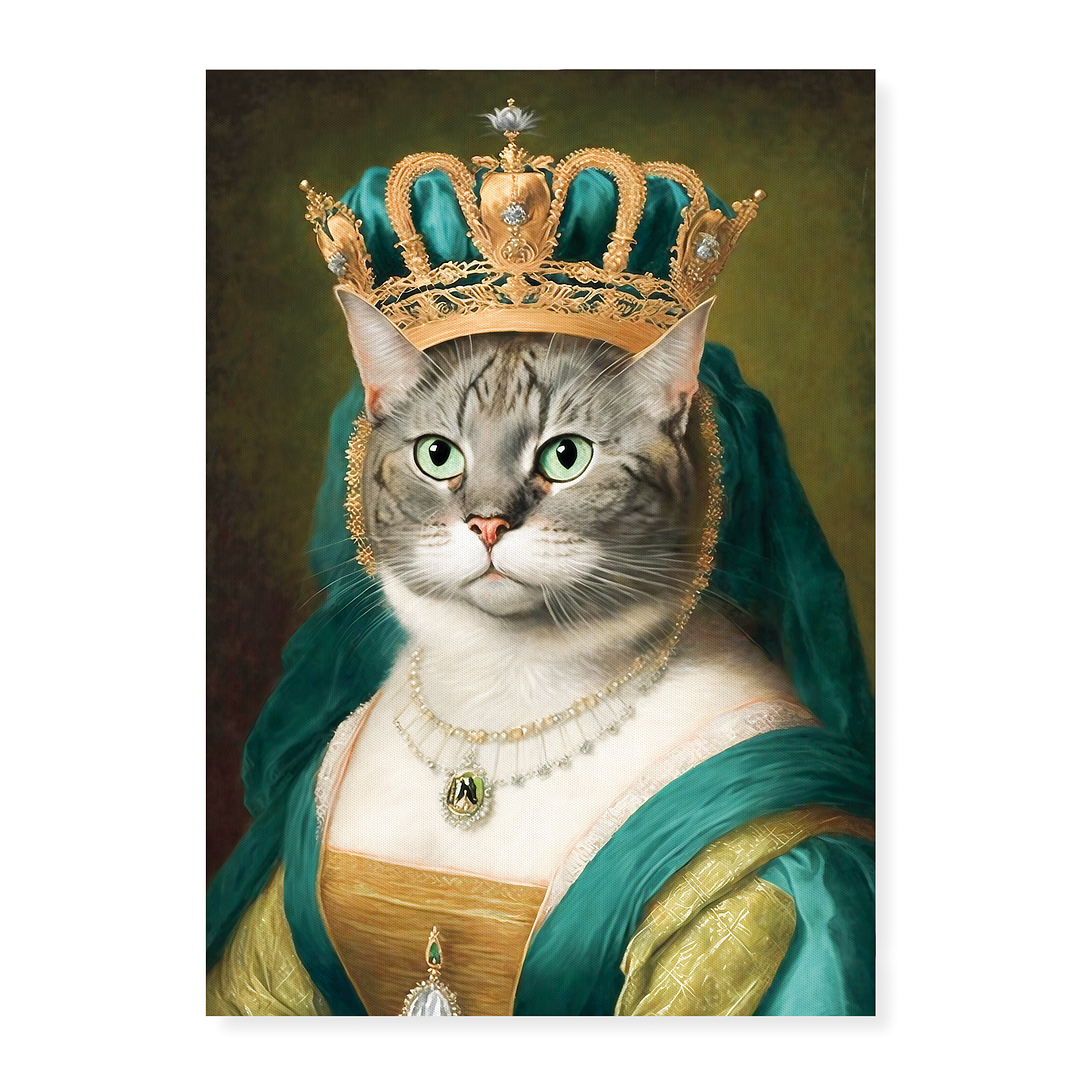 Renaissance painting of a Maine as a queen - Art Print