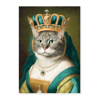 Renaissance painting of a Maine as a queen - Art Print