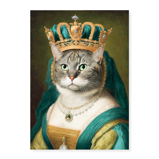 Renaissance painting of a Maine as a queen - Art Print