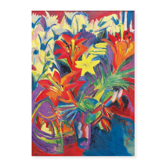 Still Life with Lilies by Ernst Ludwig Kirchner - Art Print