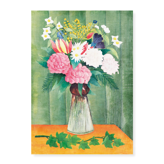 Flowers in a Vase by Henri Rousseau - Art Print
