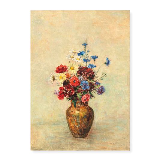 Flowers in a Vase by Odilon Redon - Art Print