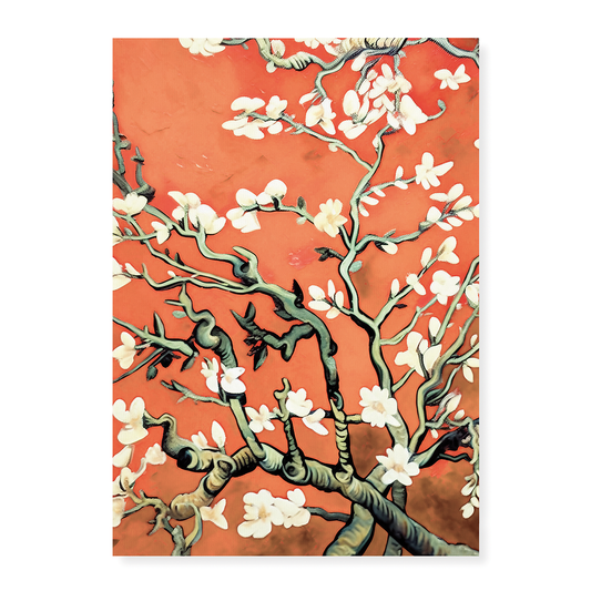 Almond blossom (Orange) By Vincent van Gogh - Art Print