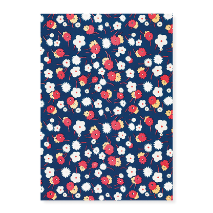 White, gray, pink and red flowers by Charles Goy - Art Print