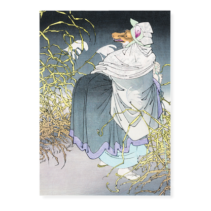 The Cry of the Fox By Tsukioka Yoshitoshi. - Art Print
