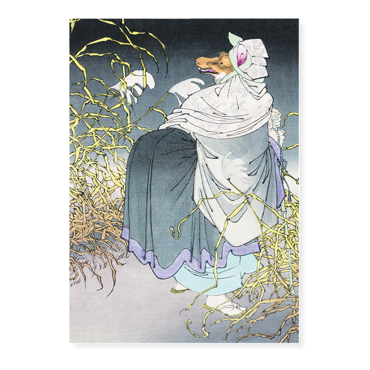 The Cry of the Fox By Tsukioka Yoshitoshi. - Art Print