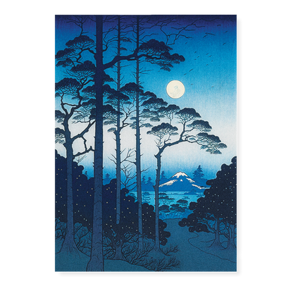 Dark forest in the night - Art Print