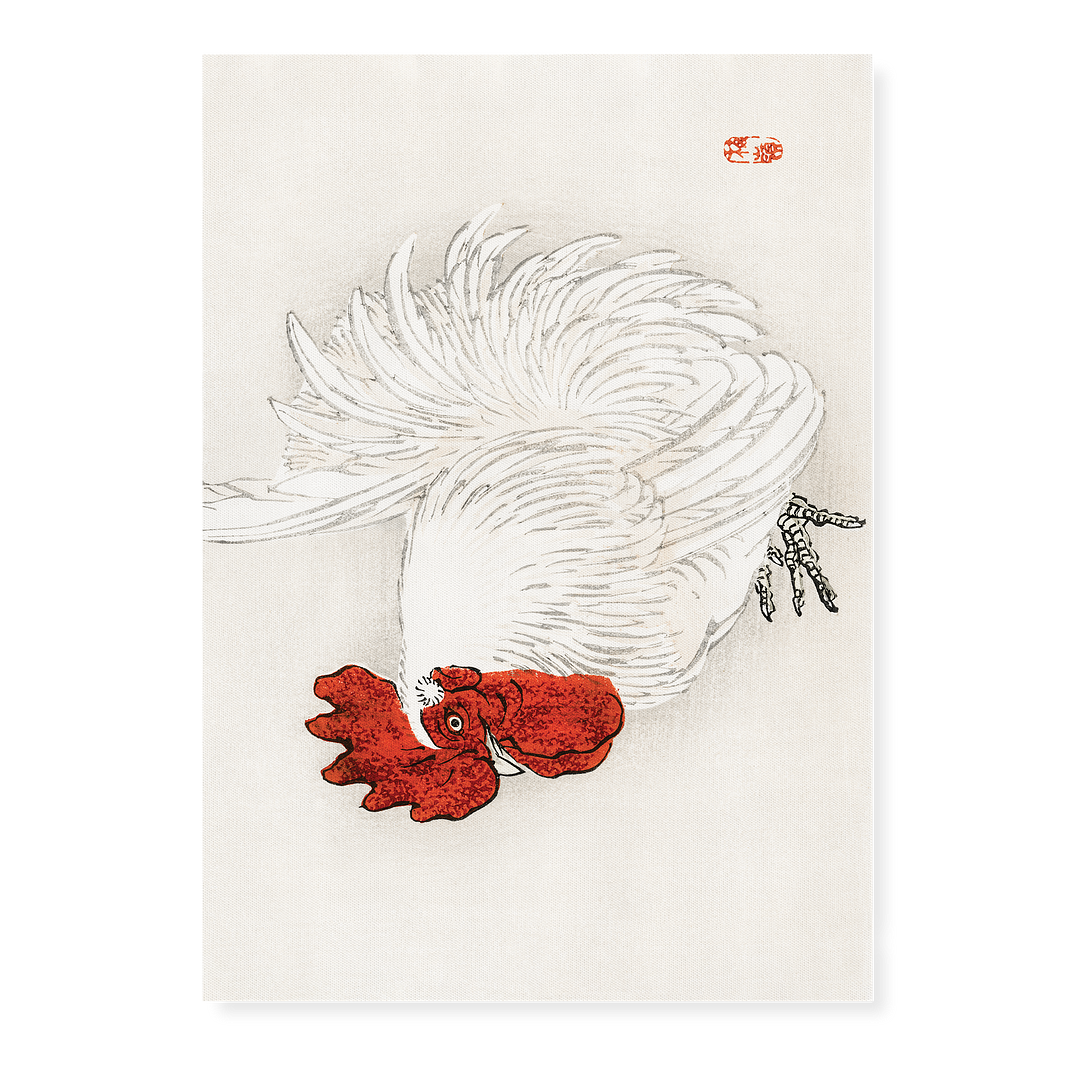 Japanese Bantam by Kōno Bairei - Art Print