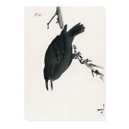 Crow by Kōno Bairei - Art Print