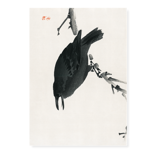 Crow by Kōno Bairei - Art Print