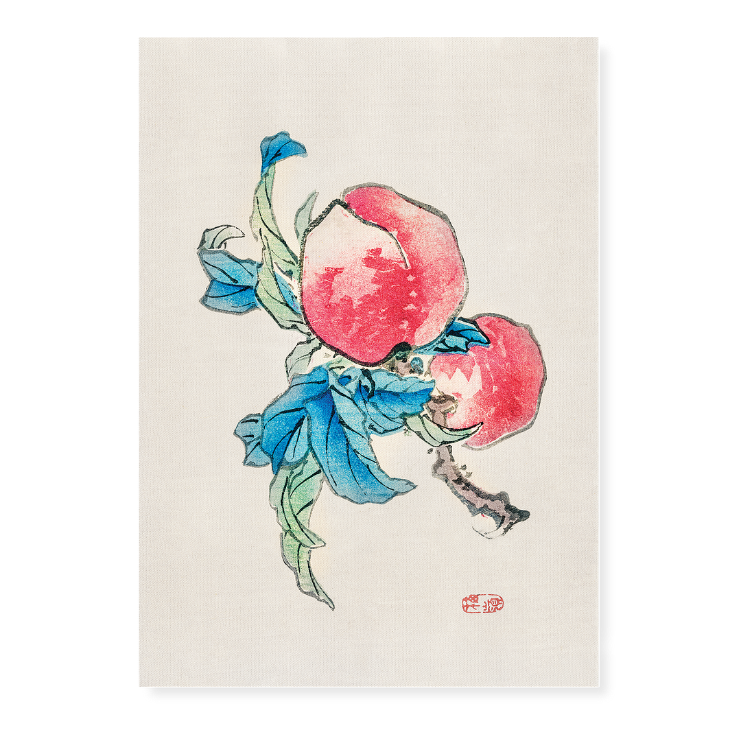 Peaches by Kōno Bairei - Art Print