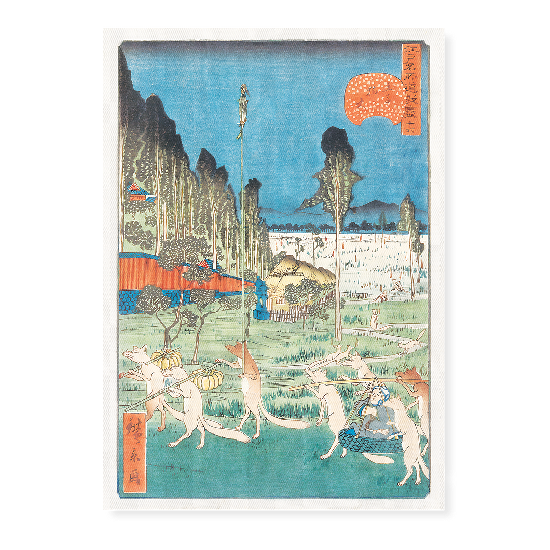 Fox-fires at Ôji By Utagawa Hiroshige - Art Print
