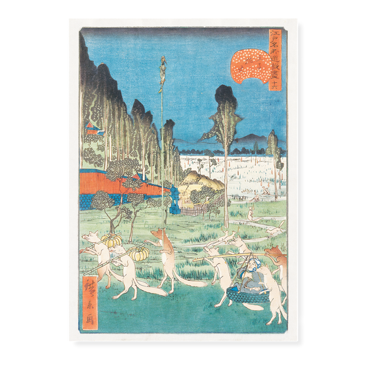 Fox-fires at Ôji By Utagawa Hiroshige - Art Print