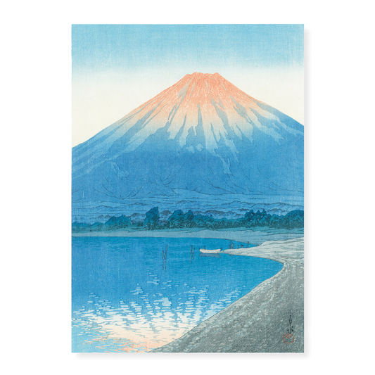 Dawn at Lake Yamanaka by Hasui - Art Print