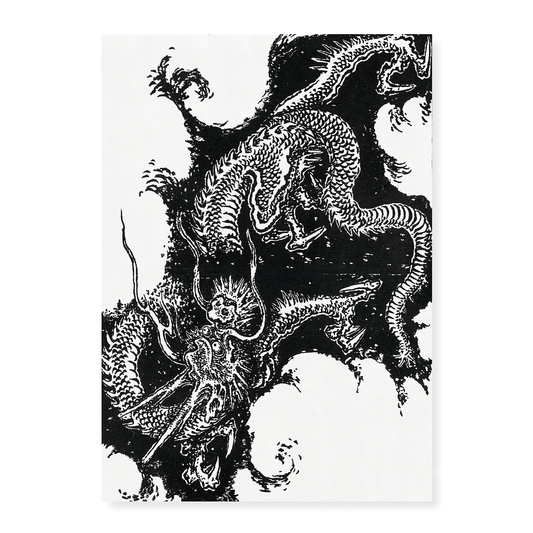 Japanese dragon by Shumboku - Art Print