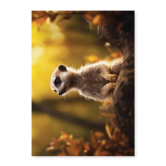 Meerkat in the woods - Art Print