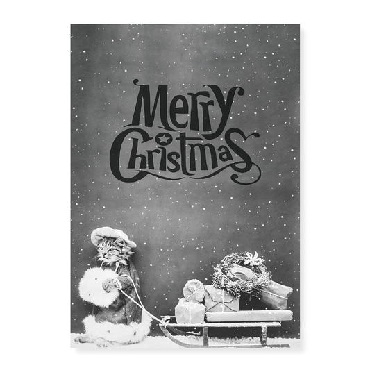 Santa Cat (Merry Christmas) - Art Print
