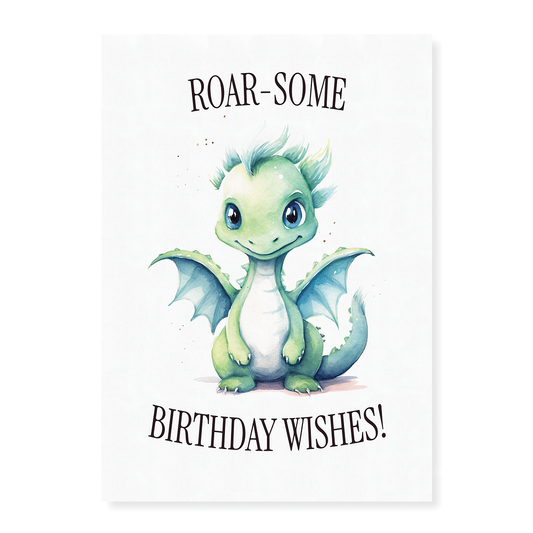Roar-some birthday wishes! - Art Print