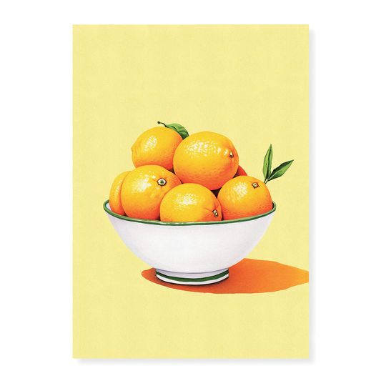 Bowl with oranges - Art Print
