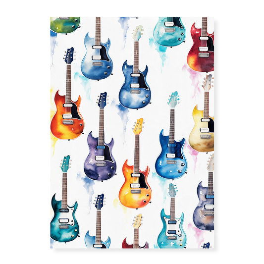 Pattern of guitars - Art Print