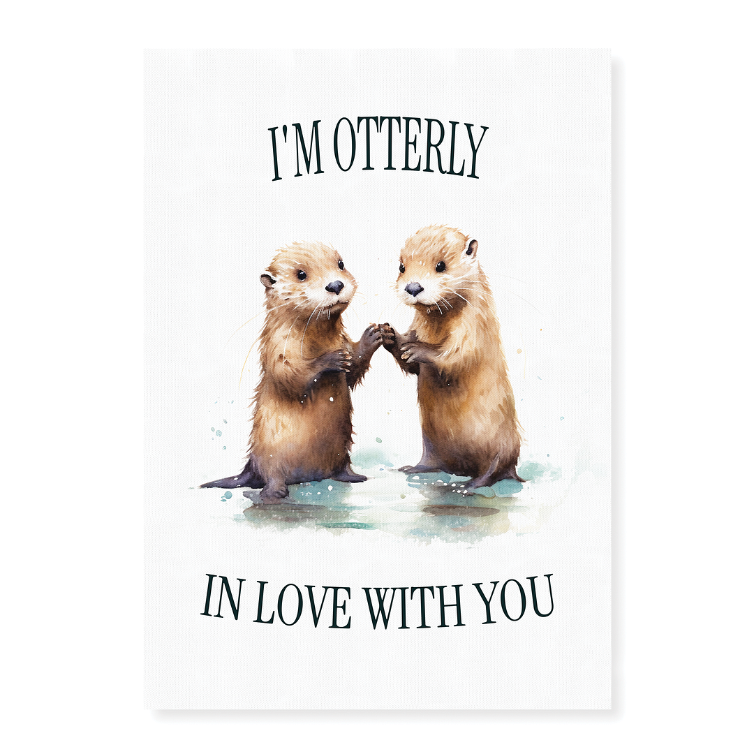 Otterly in love - Art Print