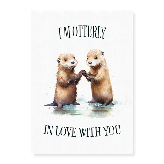 Otterly in love - Art Print