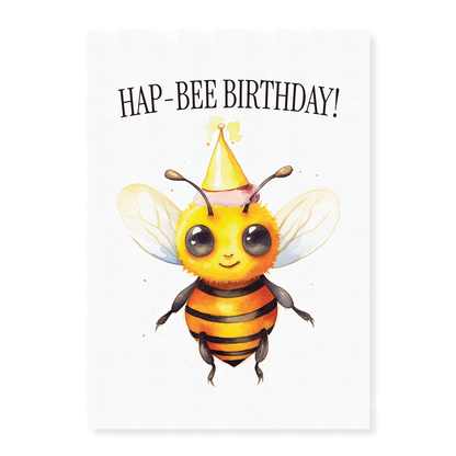 Hap-bee birthday - Art Print