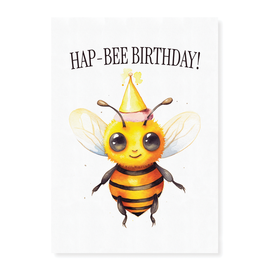 Hap-bee birthday - Art Print