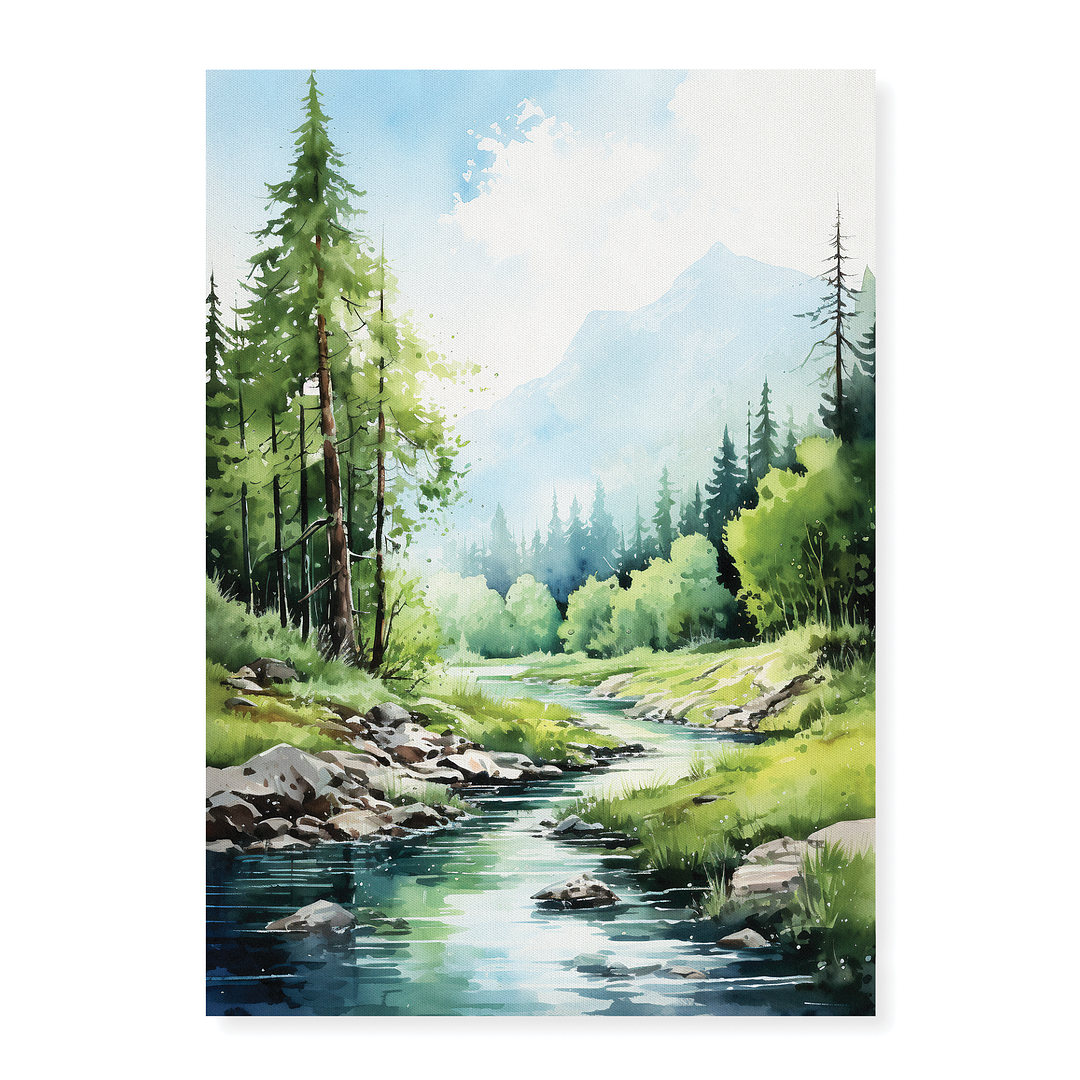Summer landscape scene - Art Print
