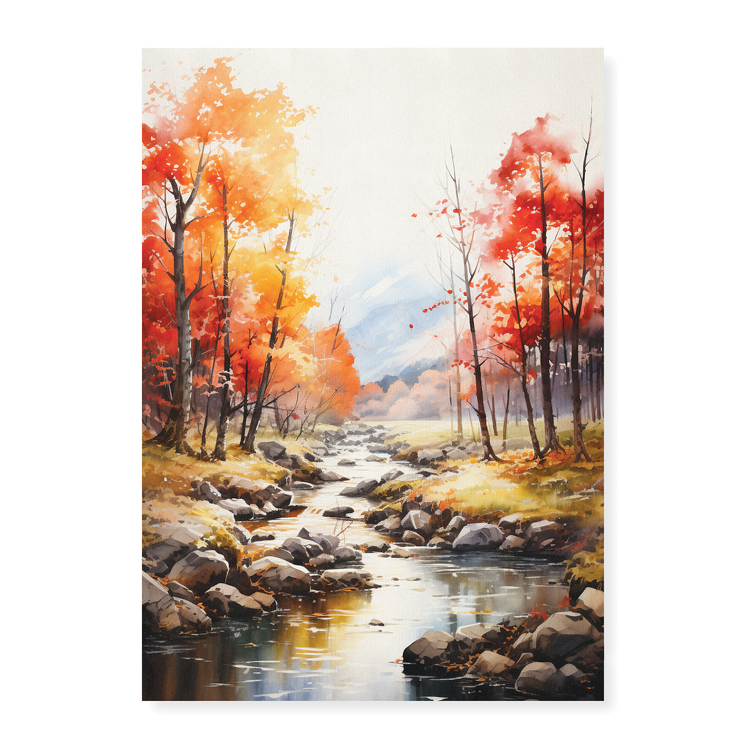 Fall landscape scene - Art Print