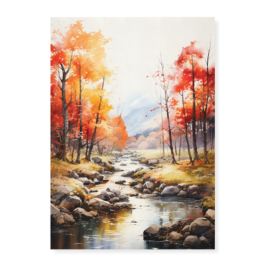 Fall landscape scene - Art Print