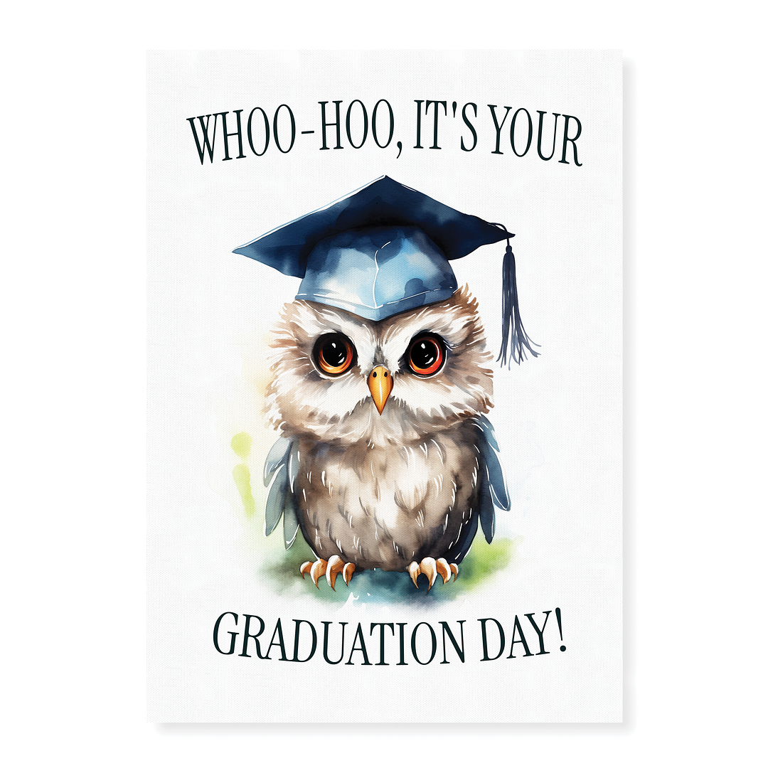 graduation owl - Art Print