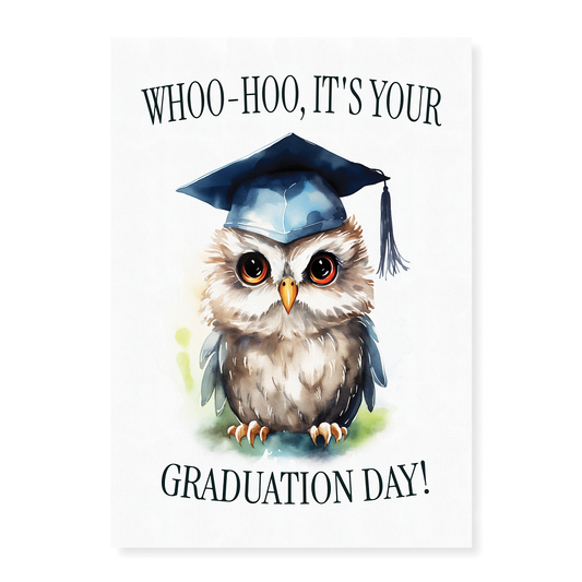graduation owl - Art Print