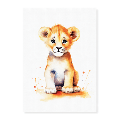 Little lion cub - Art Print