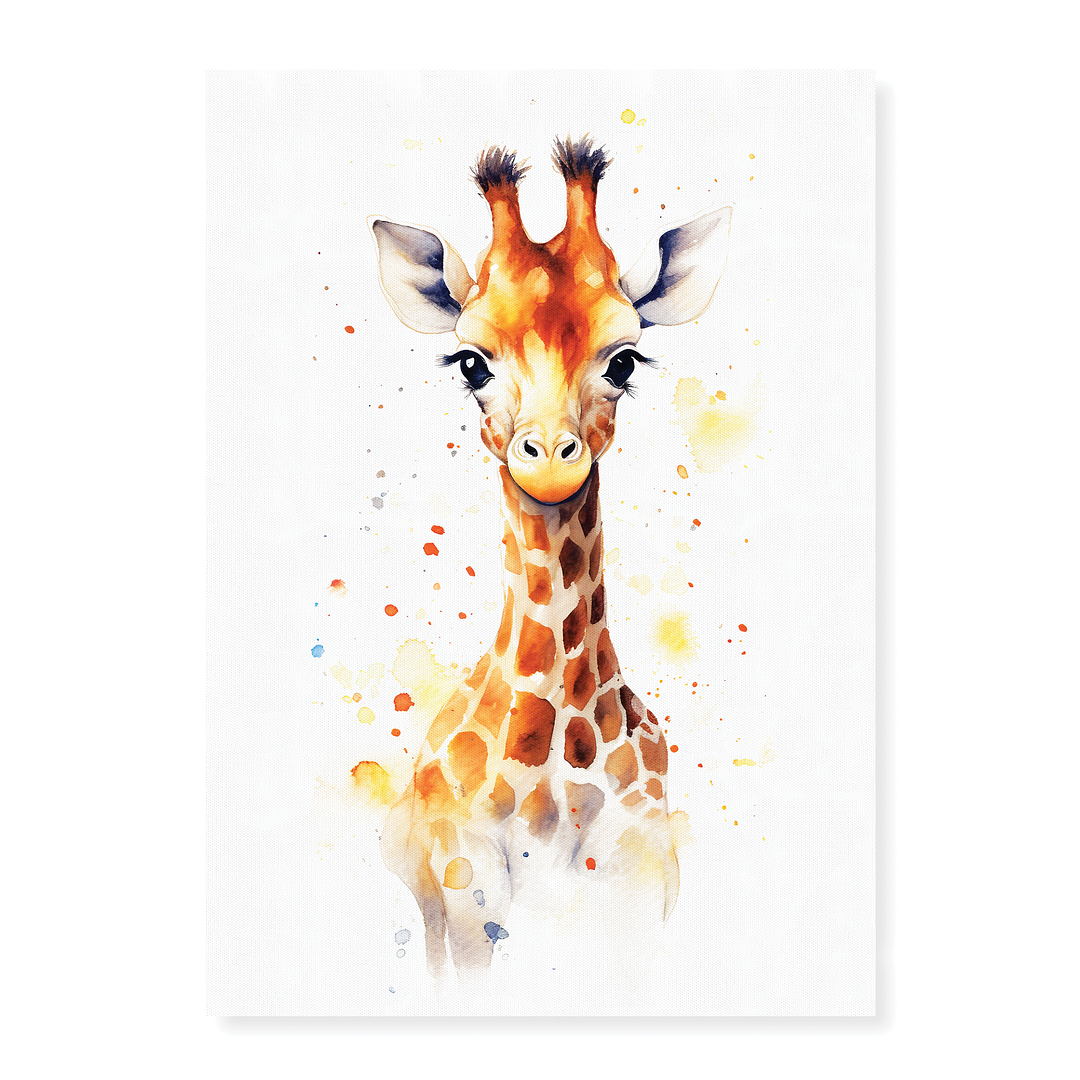 Watercolour giraffe - Art Print
