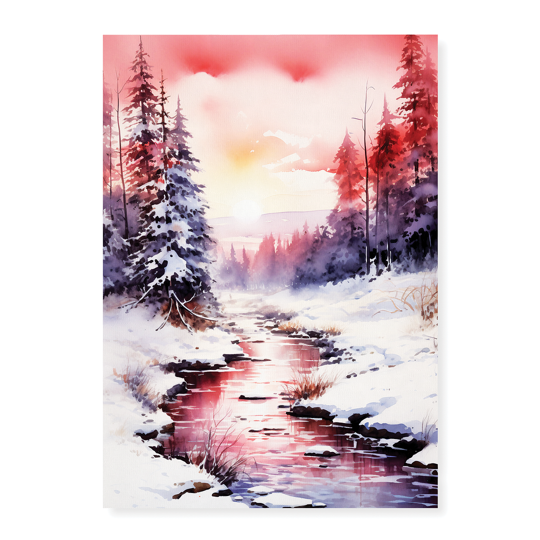 Snowy Horizon at Twilight - Art Print