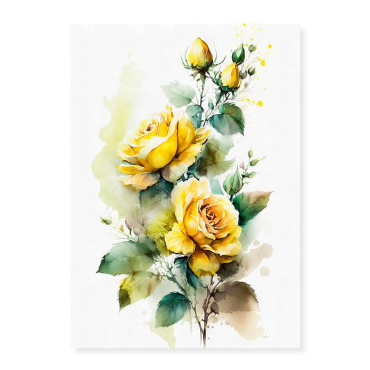 Yellow rose III - Art Print