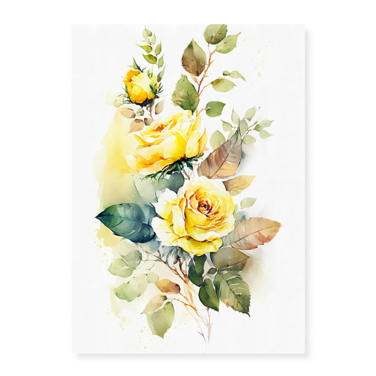 Yellow rose IV - Art Print