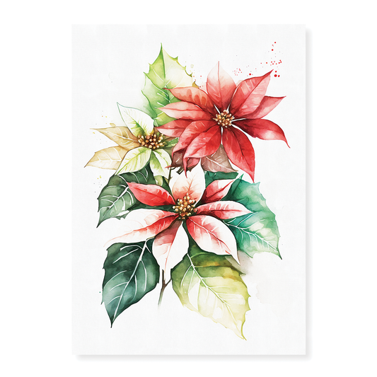 Poinsettias I - Art Print
