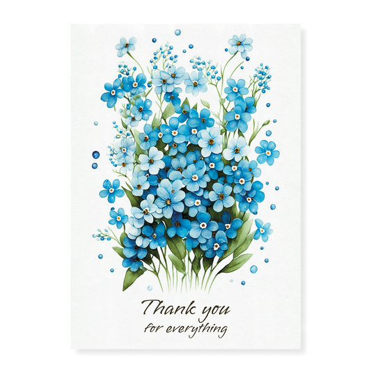 Thank you Forget me not  - Art Print