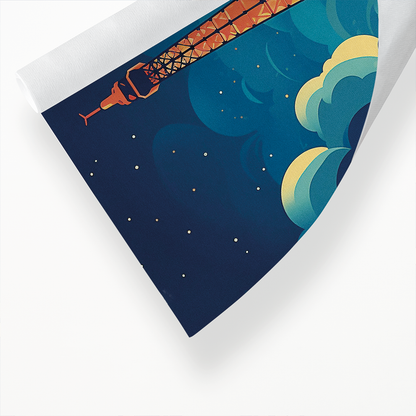 Paris at dusk - Art Print