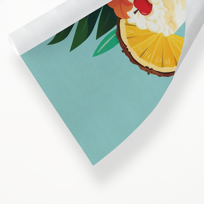 Pina colada (Light blue) - Art Print