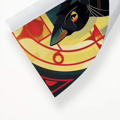 Elegant black cat II - Art Print
