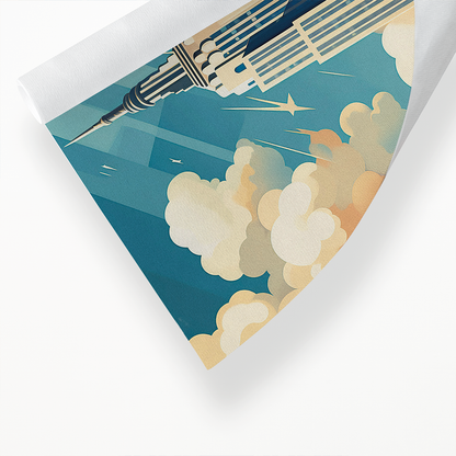 Empire State Building Art Deco style  - Art Print