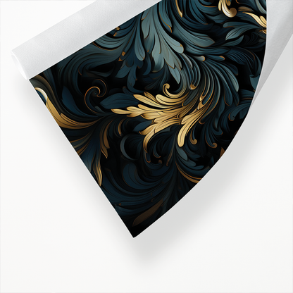 Black and gold art deco pattern - Art Print