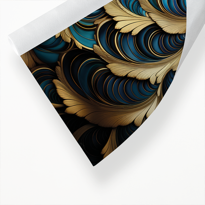 Blue and Gold pattern - Art Print