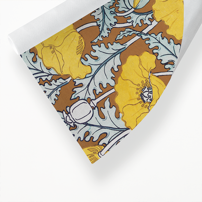 Art nouveau poppy flowerpattern - Art Print