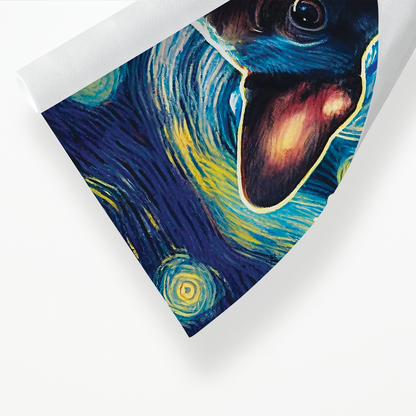 French bulldog in Van Gogh style - Art Print