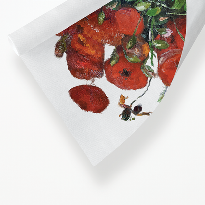 Vase with Poppies Cutout By Van Gogh - Art Print